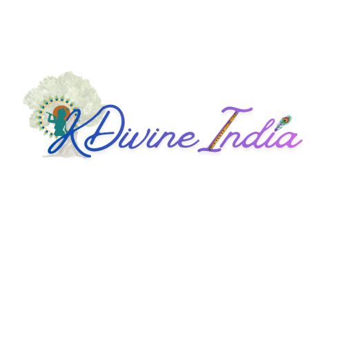 KDivineIndia Spiritual Brand Logo with Krishna and peacock feather